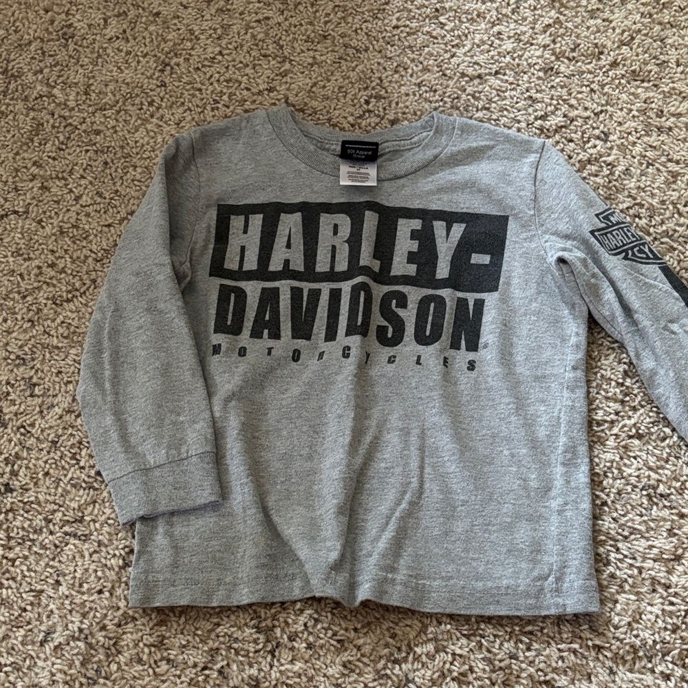 Harley-Davidson Kids Long Sleeve Tee in Gray